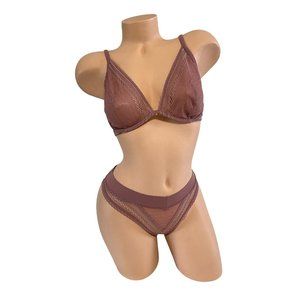 Victoria's Secret 38B/M The Incredible Unlined Plunge Bra &‎ Panty Set NEW